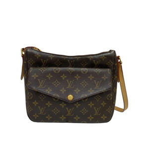 Louis Vuitton Mapillon Shoulder Bag Leather Brown